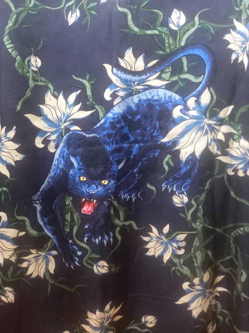 Louis Vuitton SS16 Black Panther Silk Shirt, Luxury, Apparel on