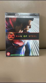 MAN OF STEEL 4K ULTRA HD + BLU-RAY + RARE DC SLIP COVER (FRANCE)