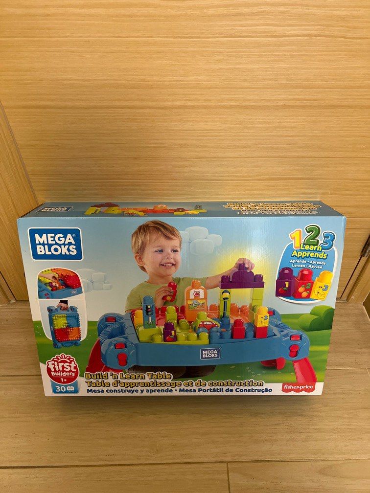 Mega Bloks Build'n Learn Table, 兒童＆孕婦用品, 嬰兒玩具- Carousell