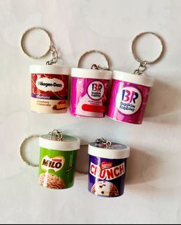 Miniature Ice-Cream & Drink Keychains