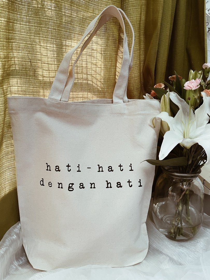 Minimalist Canvas Tote Bag Student Shoulder Bag Women s Fashion Bags Wallets Tote Bags on Carousell