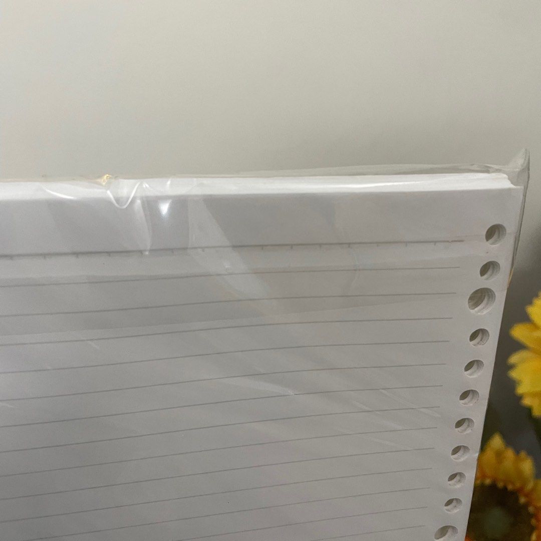 Muji A4 Lined Loose Leaf Paper 100 Sheets, Hobbies & Toys, Stationery & Craft, Stationery