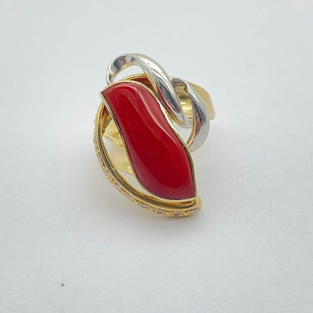 Divya Shakti Triangle Red Coral / Munga Gemstone Panchadhatu Ring Natural  AAA Quality For Women – Ramneek Jewels