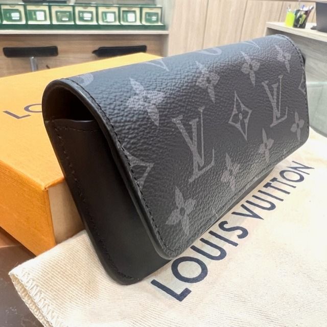 Louis Vuitton Monogram Eclipse Woody Sunglass Case - Black