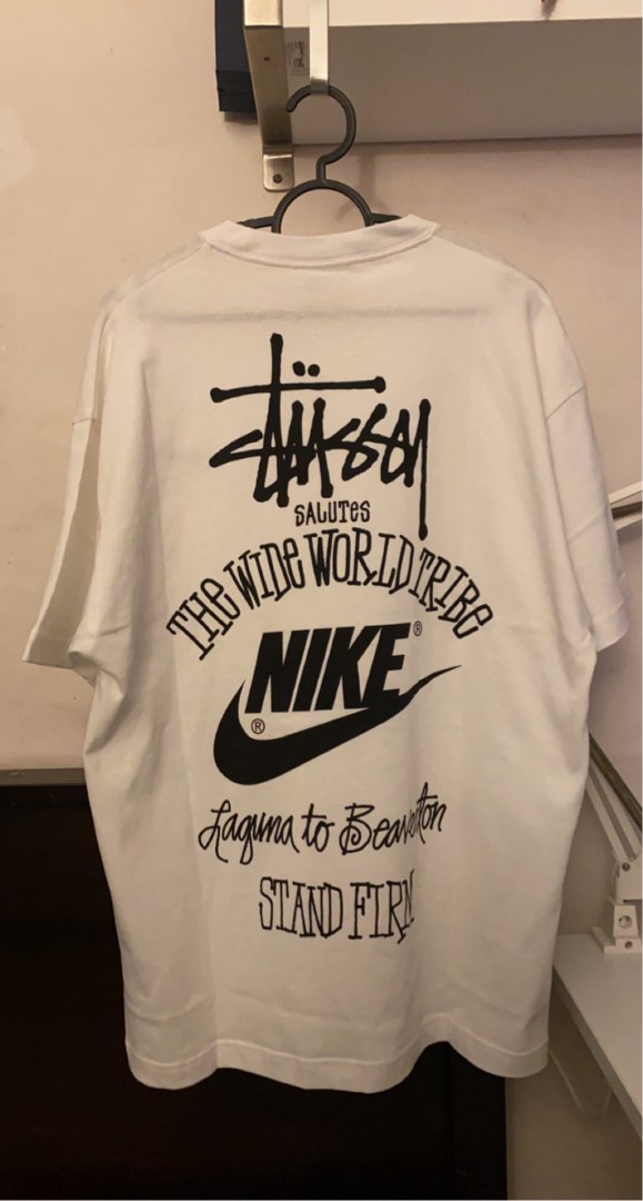 Nike X Stussy The Wide World Tribe Tee Shirt, Men's Fashion, Tops