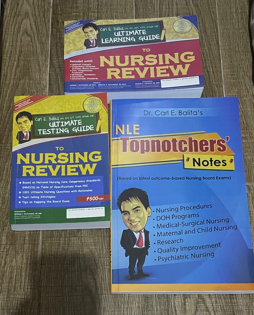 Nursing Licensure Exam Reviewer Carl Balita (Bundle of 3), Hobbies