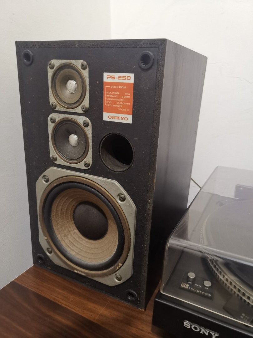 ONKYO PS 250 (Category: Soundbars, Speakers & Amplifiers) located in Makati City. Submitted by mujicotton (Listing ID 1215396689, Image 1). Description: Method2-Way, 2-Speaker, Bass Reflex System, Bookshelf TypeUnits UsedFor low band : 16 cm cone type For high range : 7 cm cone typePlayback frequency band65 Hz to 20 kHzMax Input40WImpedance8 ΩOutput sound pressure level89dB/W/mCrossover frequency2kHzExternal dimensionsWidth 197x Height 330x Depth