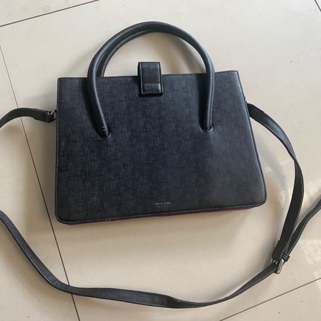 Oriflame Office Bag Black Purple Crossbody Bag Shoulder Bag Hand Bag