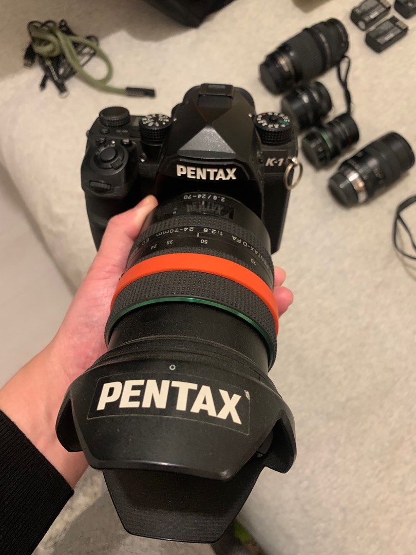 PENTAX K1 with multiple lenses & freebie, Photography, Cameras on Carousell