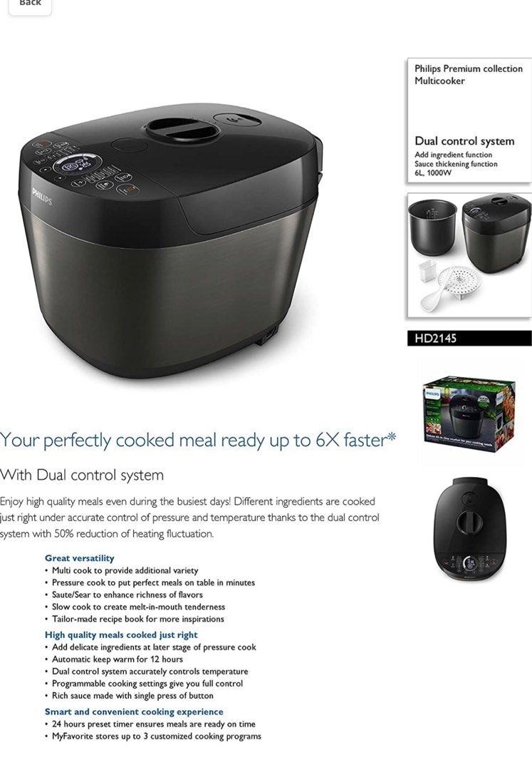 PHILIPS All in One Multi Cooker, TV & Home Appliances, Kitchen