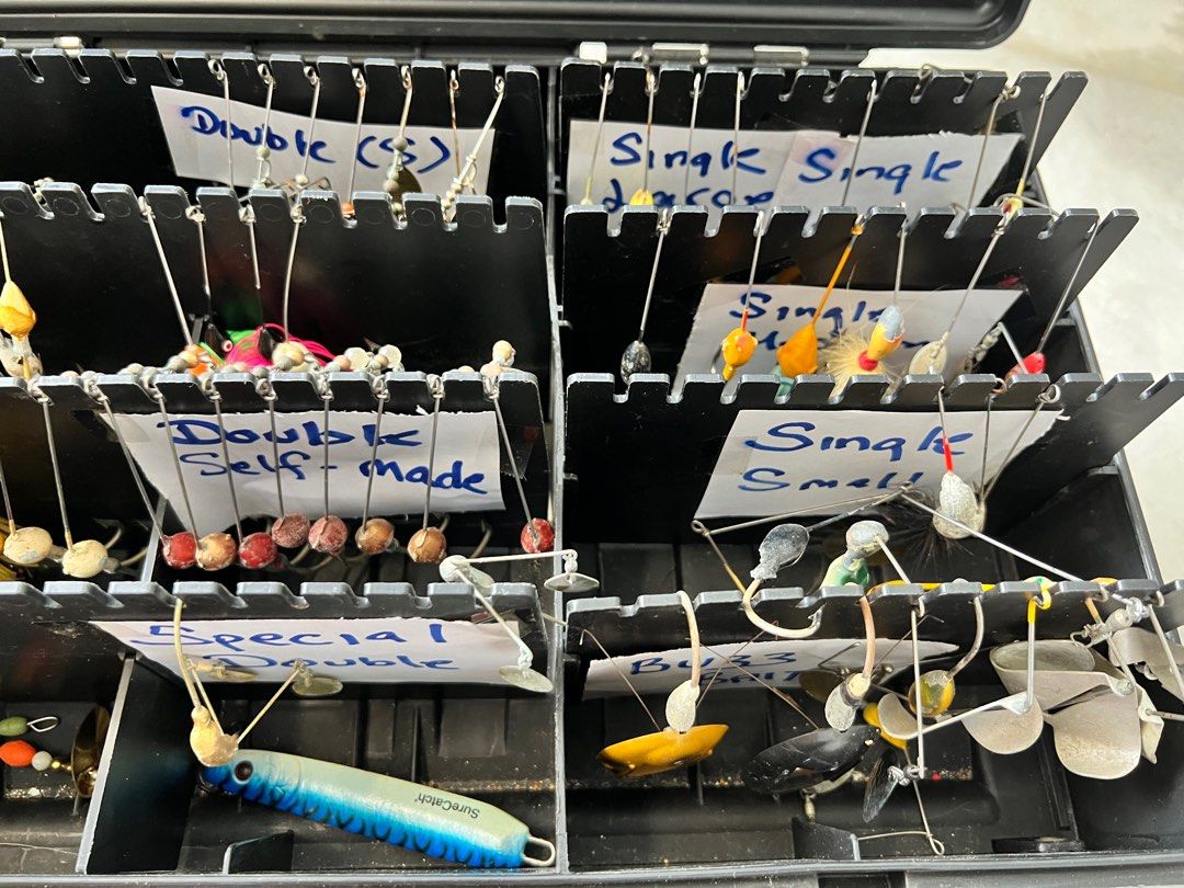 Plano Phantom Pro Tackle lure box with many lures spinner baits shimano  daiwa fishing reel rod, Sports Equipment, Fishing on Carousell