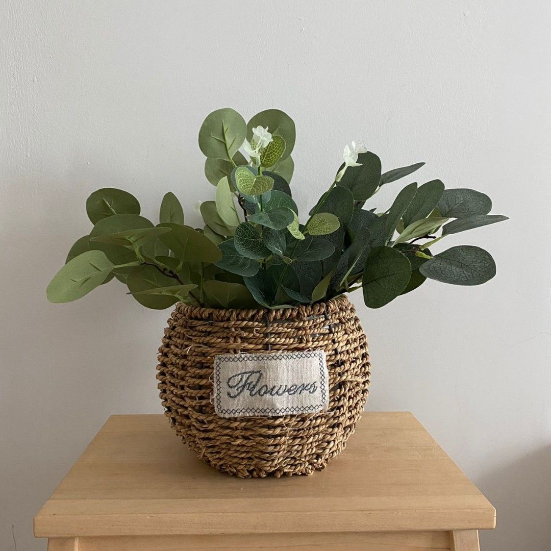 POKOK DAUN HIASAN DAN PASU VINTAGE CANTIK, Furniture & Home Living