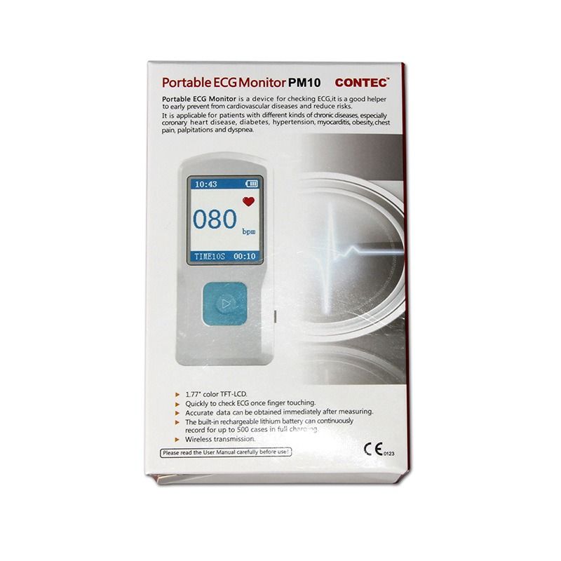 Contec Portable ECG Monitor (for iPhone & Android, Mac & Windows) Wireless EKG Monitoring
