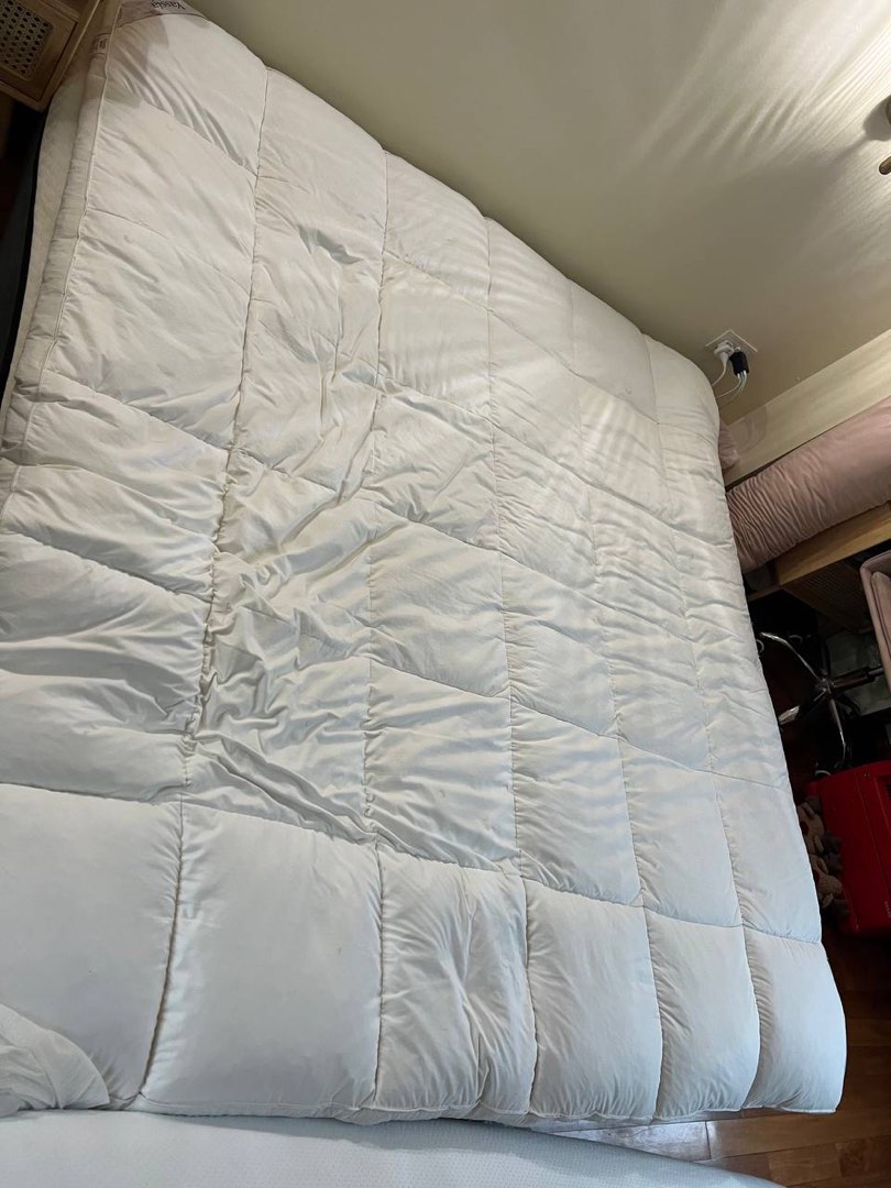 Premium goose feather down mattress topper, Furniture & Home Living