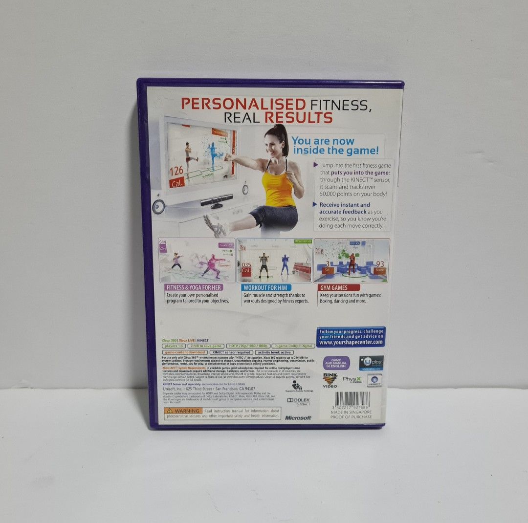 YOUR SHAPE: FITNESS Evolved - Xbox 360 Kinect Game + Manual - Free