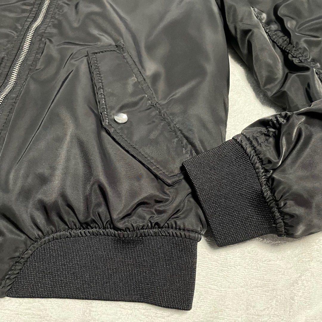 Pull and bear black bomber jacket outlet