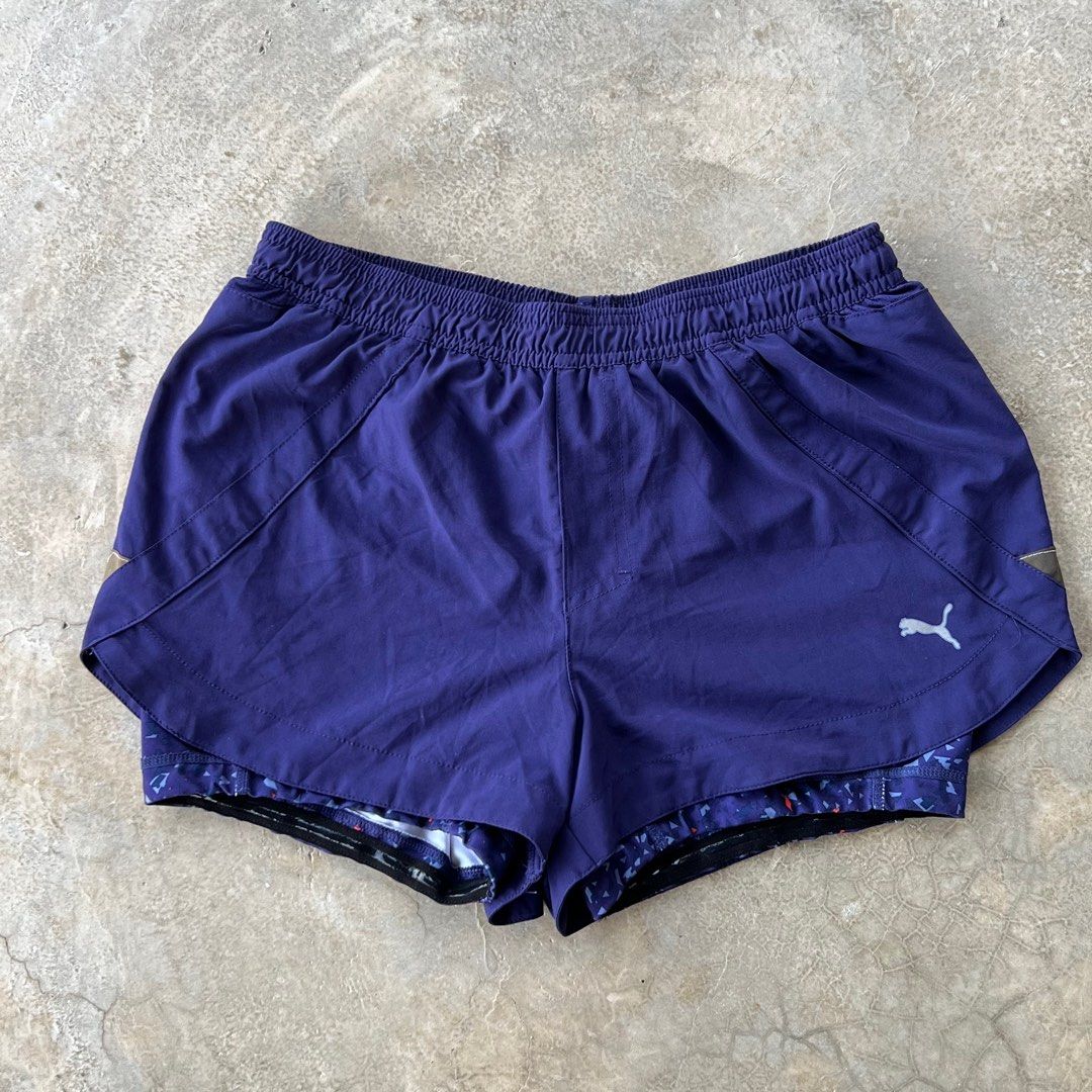 Puma track shorts purple hot sale