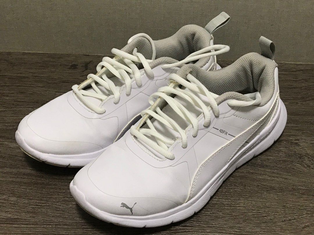 Puma white school deals shoes