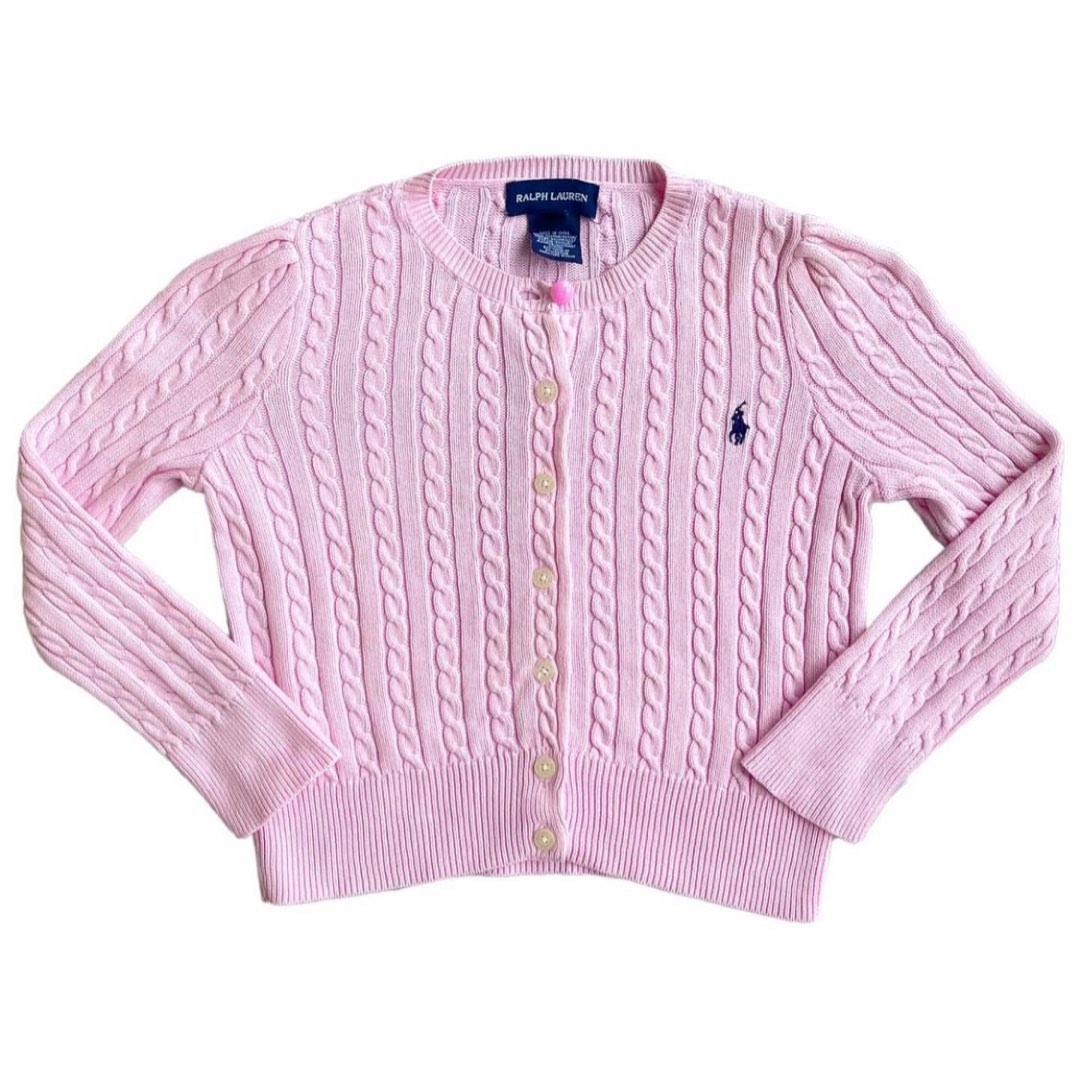 RALPH LAUREN baby pink cardigan old money style , Fesyen Wanita