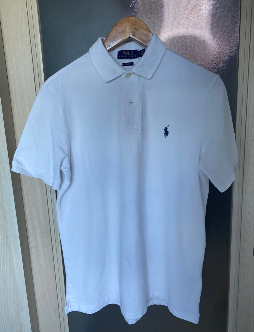 Ralph Lauren Polo Gold Tag (S/M) Classic Fit White Polo Shirt on