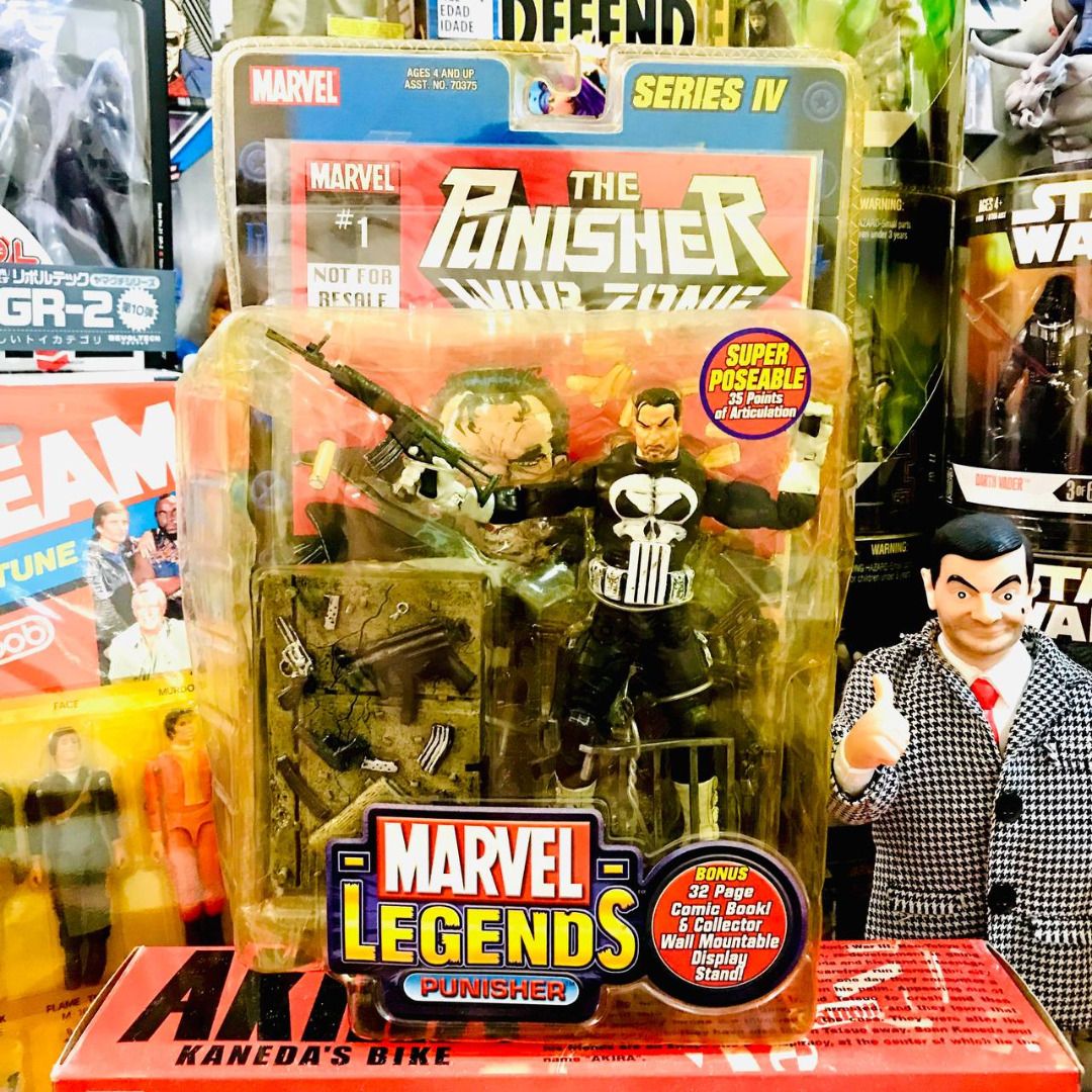 Marvel Legends The Punisher Series 4 – Toy Biz – Silver Black Comics – Rare Neuf