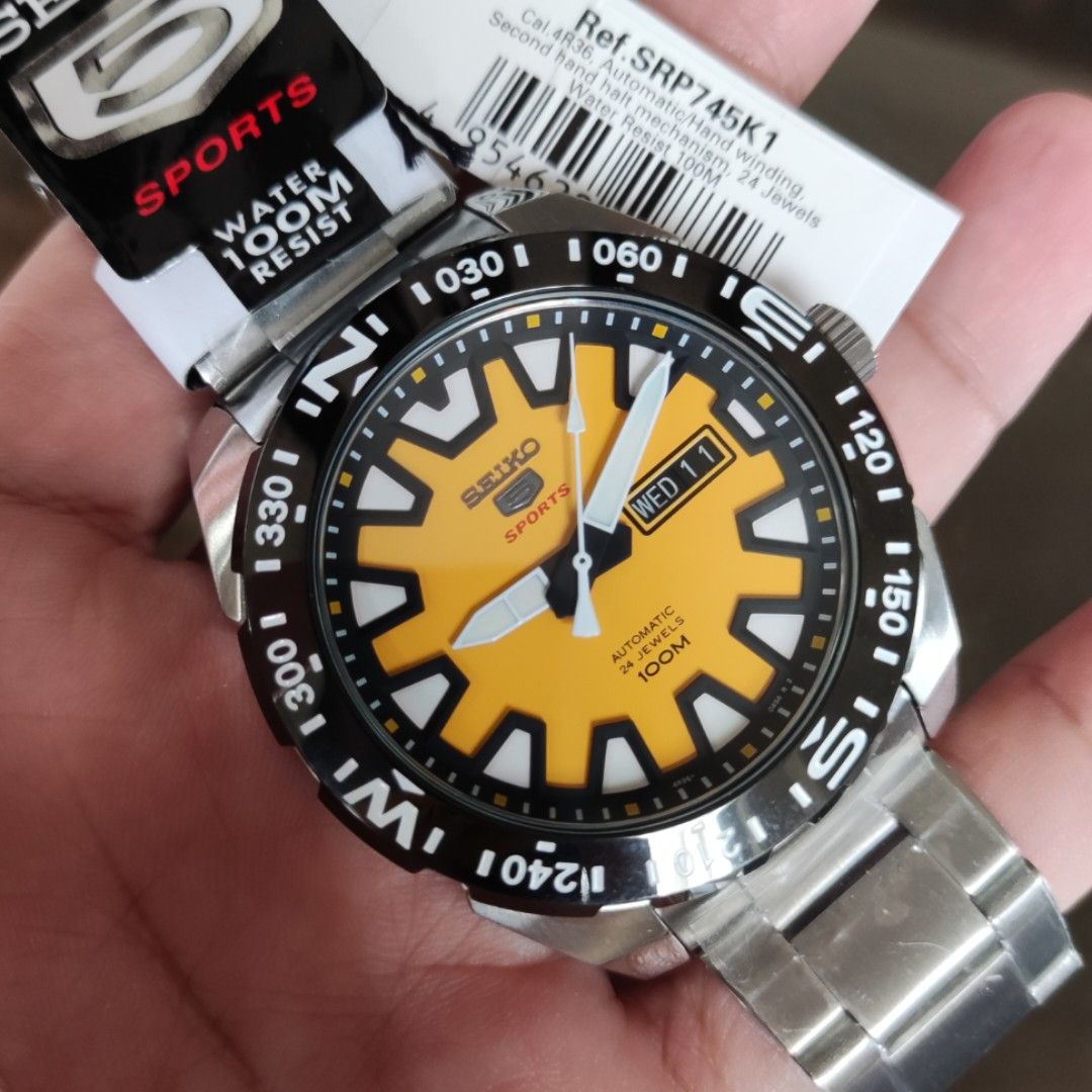 Rare Seiko SRP745K1 SRP745 Yellow dial, Men's Fashion, Watches &  Accessories, Watches on Carousell