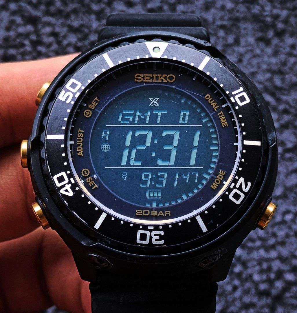 🔥Rare! Seiko Tuna Digital Gold Black Solar Prospex Divers Watch SBEP001,  Men's Fashion, Watches & Accessories, Watches on Carousell