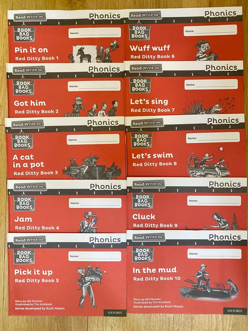 Read Write Inc. Phonics Red Ditty Black & White Books (Mixed Pack of