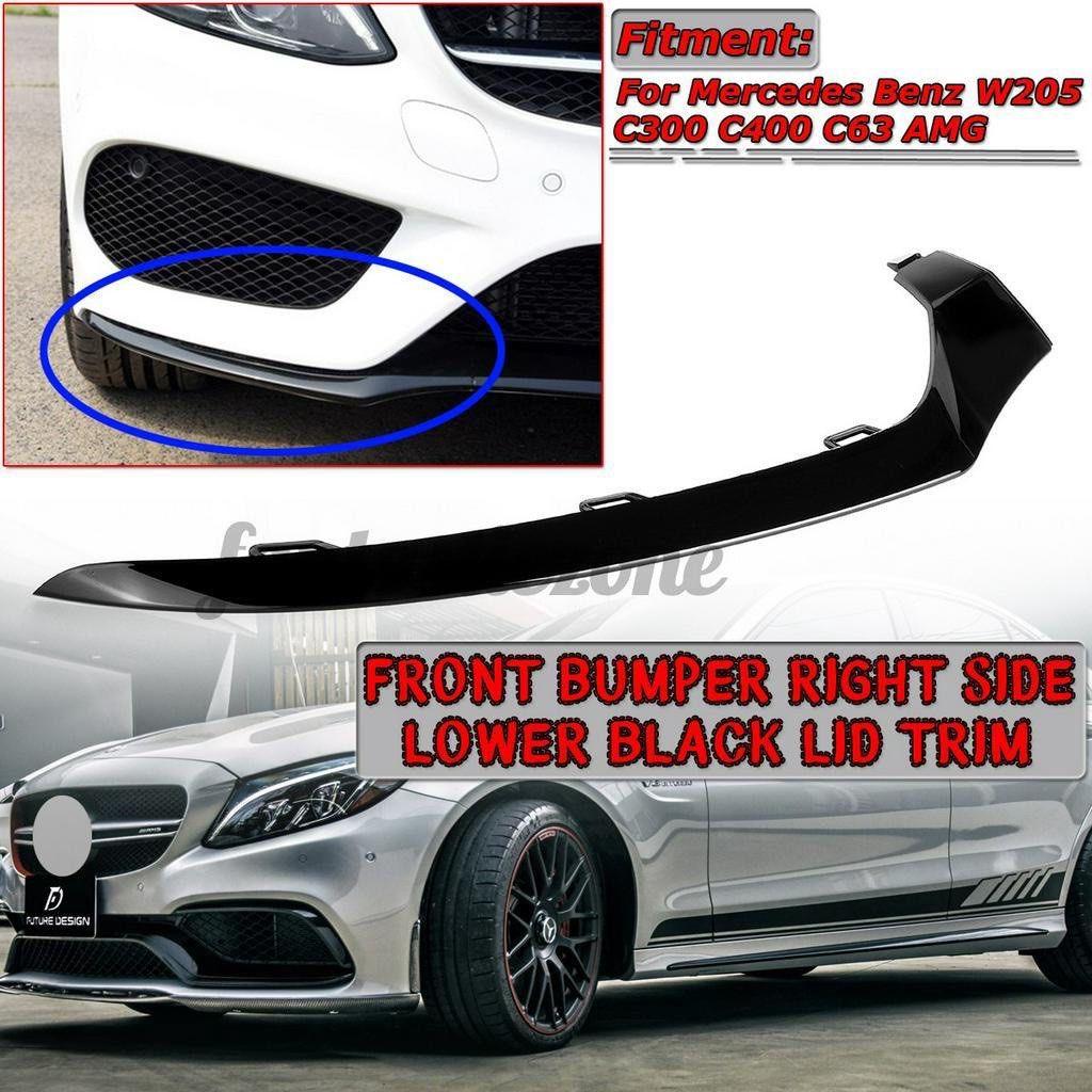 RH Front Bumper Lower Trim For MercedesBenz W205 AMG C Class Glossy