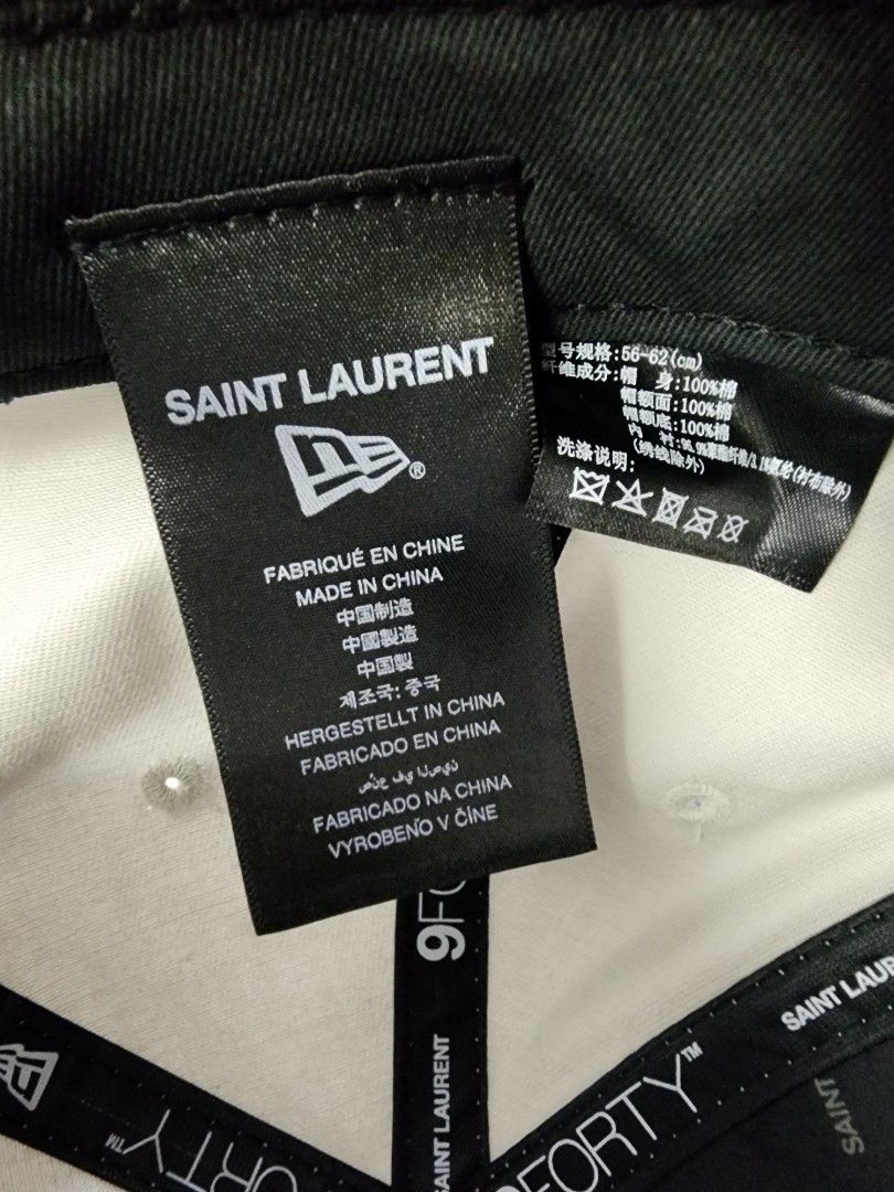 Saint Laurent x New Era YSL Monogram Embroidered Cap, Men's