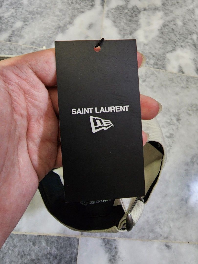 Saint Laurent x New Era YSL Monogram Embroidered Cap, Men's