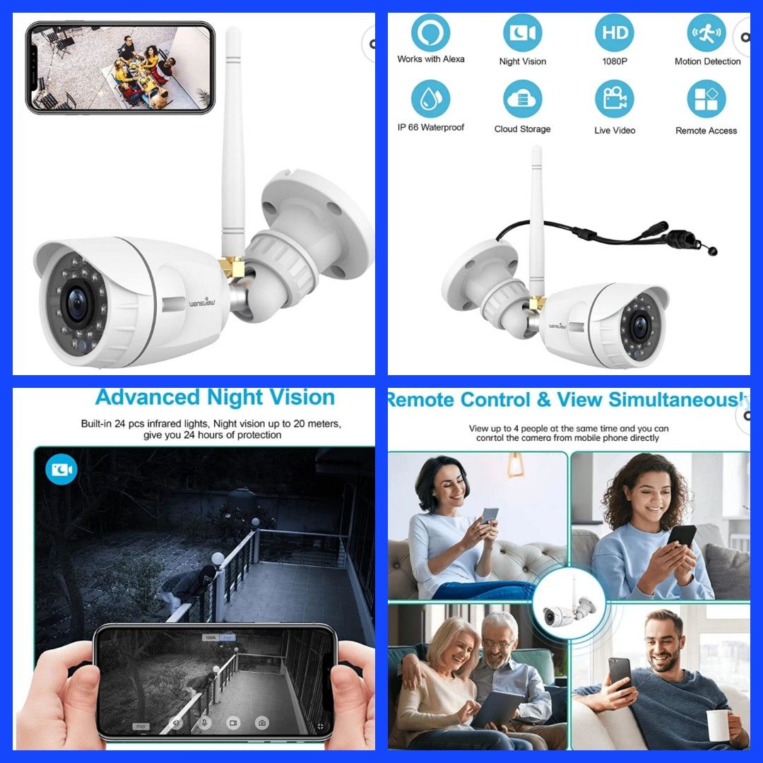 Wansview outdoor security camera 2.4 Wifi W4 