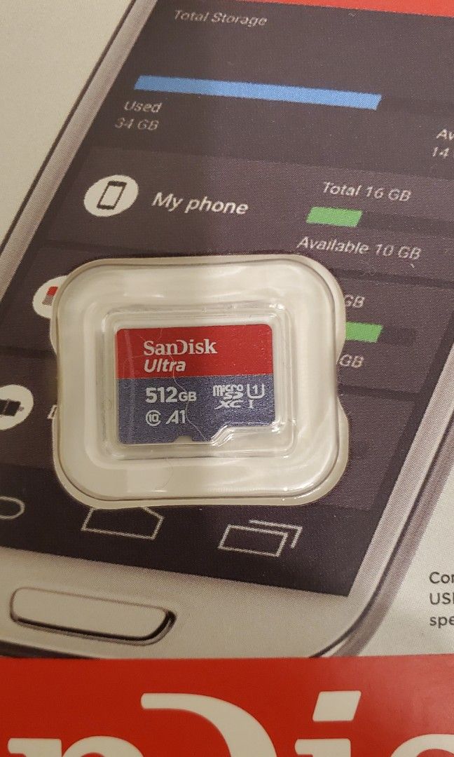 Sandisk Ultra SD Card 512GB, 手提電話, 電話及其他裝置配件, 記憶卡 - Carousell