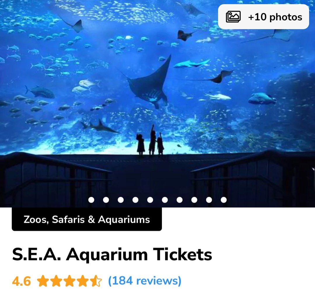 Sea aquarium tickets, Tickets & Vouchers, Local Attractions & Transport