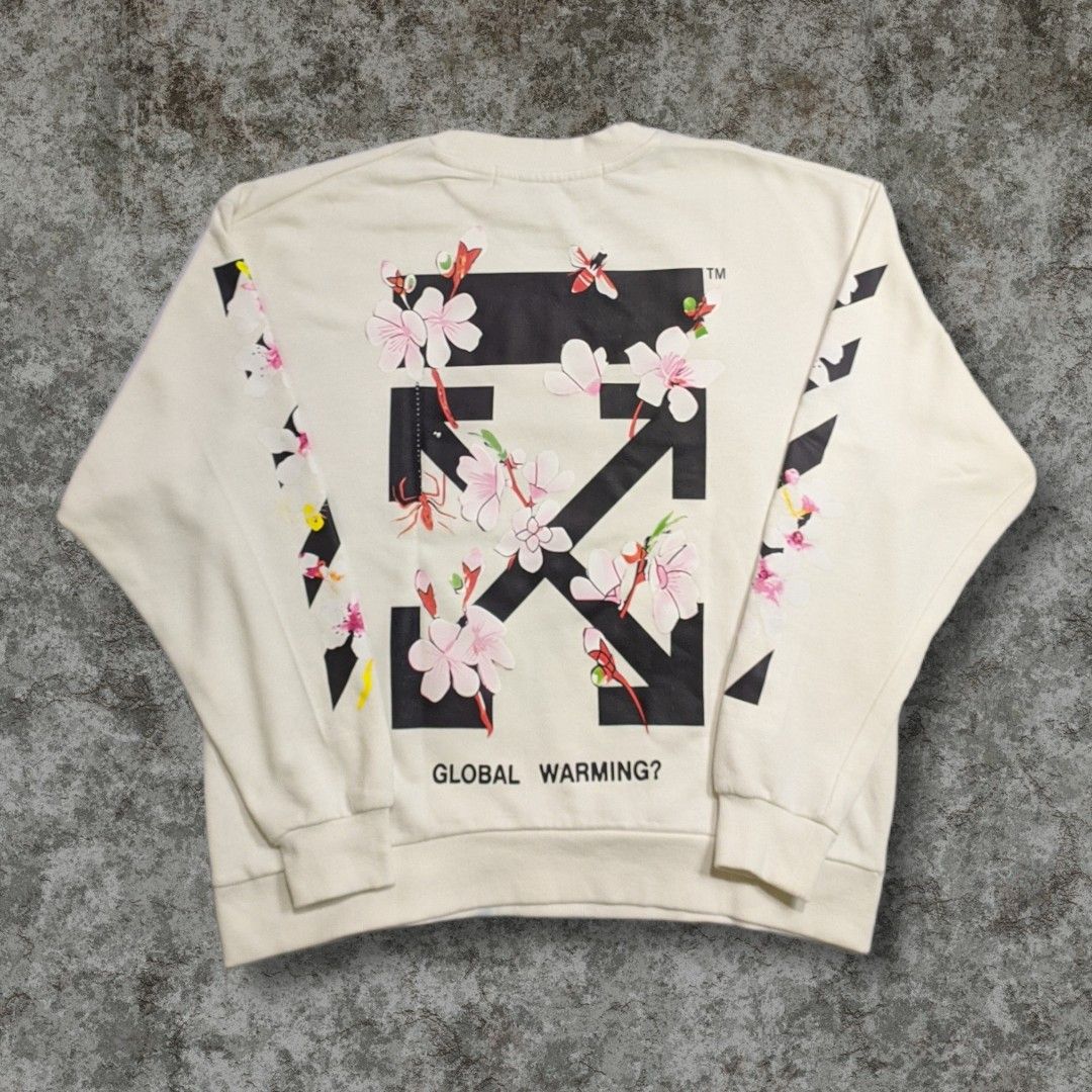 Off white global warming crewneck outlet