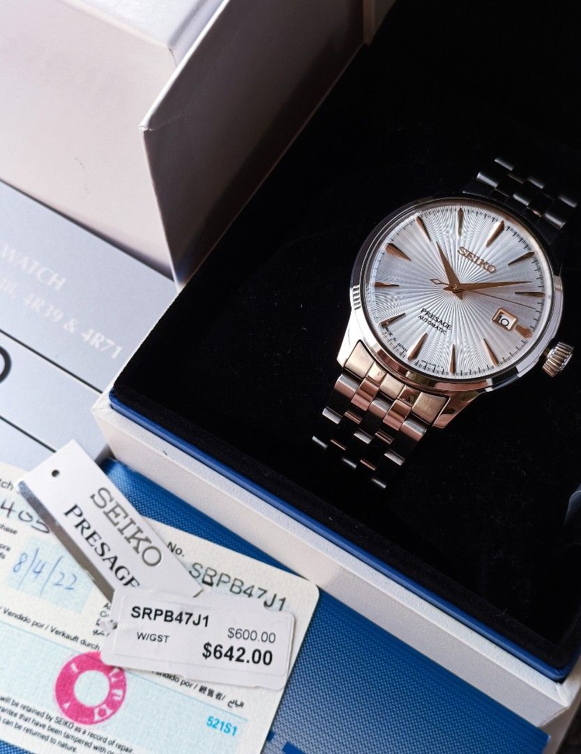 Seiko Presage Cocktail White Rose Gold Automatic Dress Watch, Men's  Fashion, Watches & Accessories, Watches on Carousell