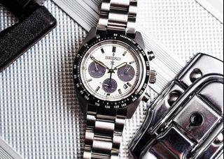 SEIKO Prospex Panda Dial Chronograph SBDL085 SSC813 SSC813P1 Solar watch