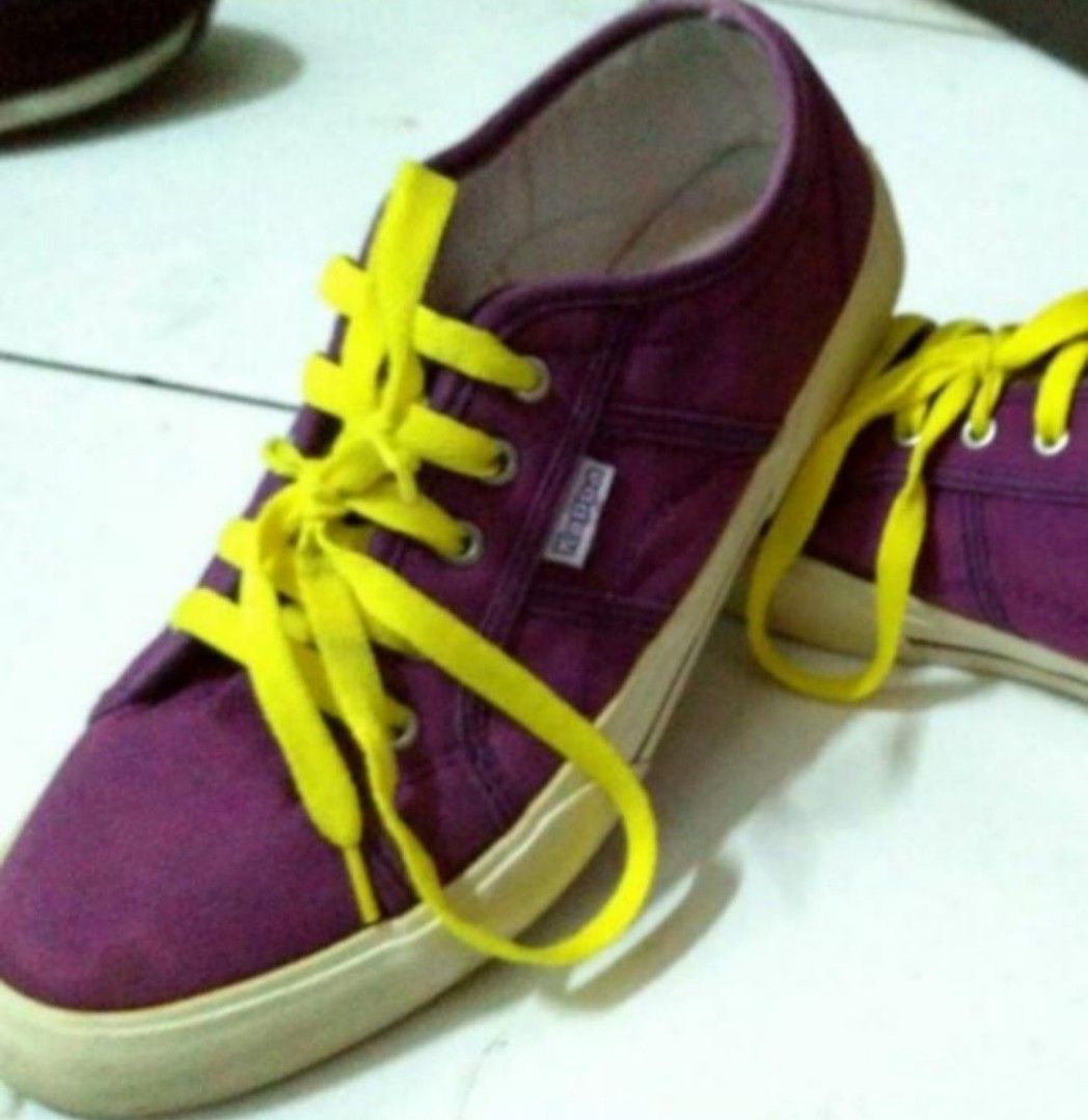 Sepatu kets sneakers purple yellow justin bieber unisex brand