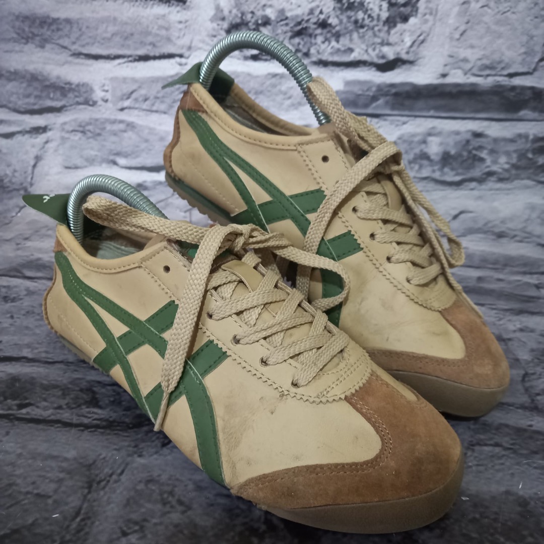 Sepatu Onitsuka Tiger Mexico 66 coklat hijau size 39