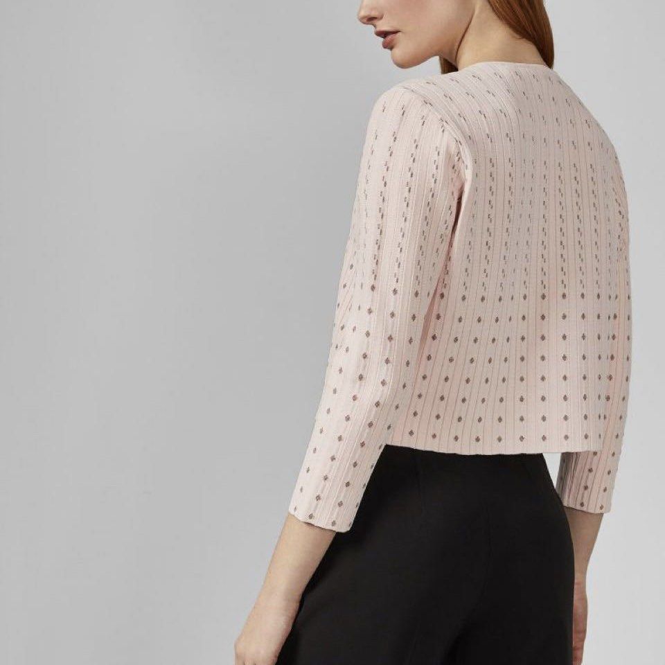 Size0 Ted Baker Pale Pink Cardigan Sweater Women s Fashion