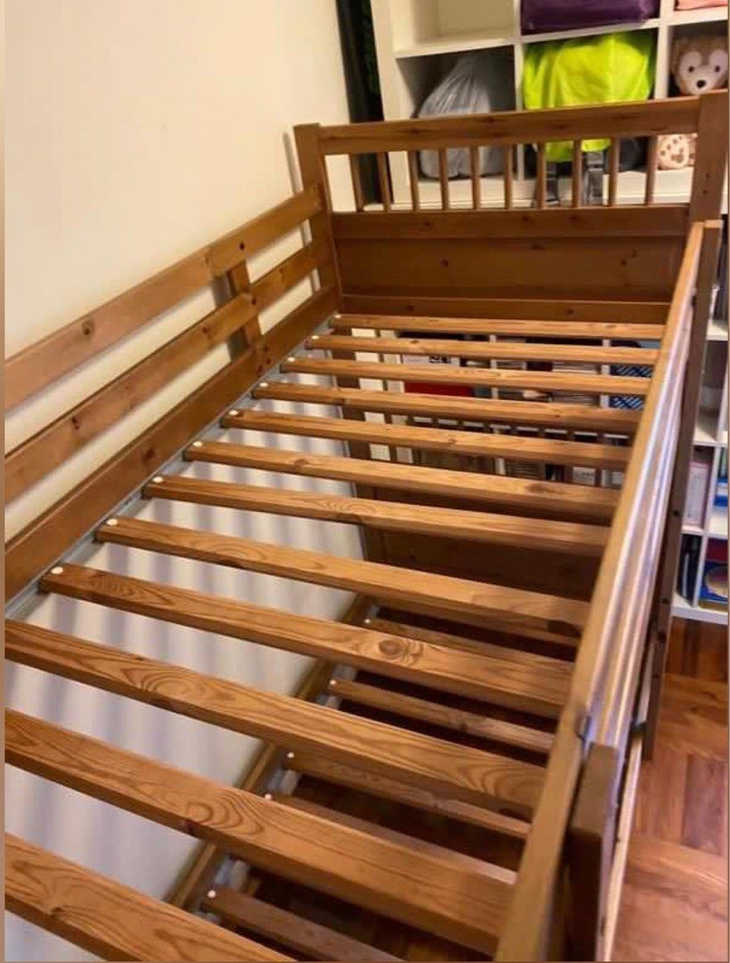 Solid wood Detachable Double decker / bunk bed frame, Furniture & Home