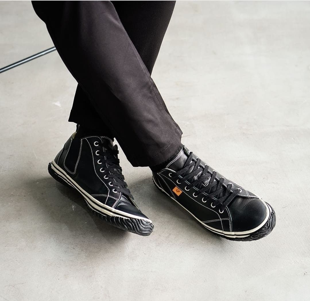 Spingle Move SPM-442 Dark Blue Handmade Kangaroo Leather Sneakers