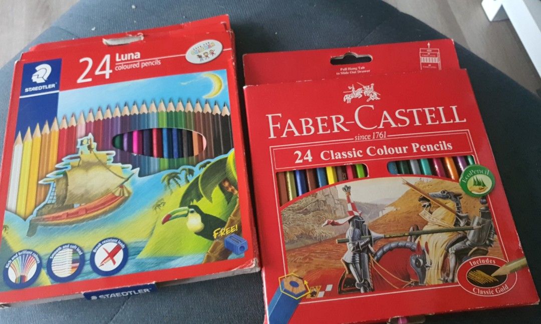 Staedtler and Faber Castell Colour Pencil 24, Hobbies & Toys