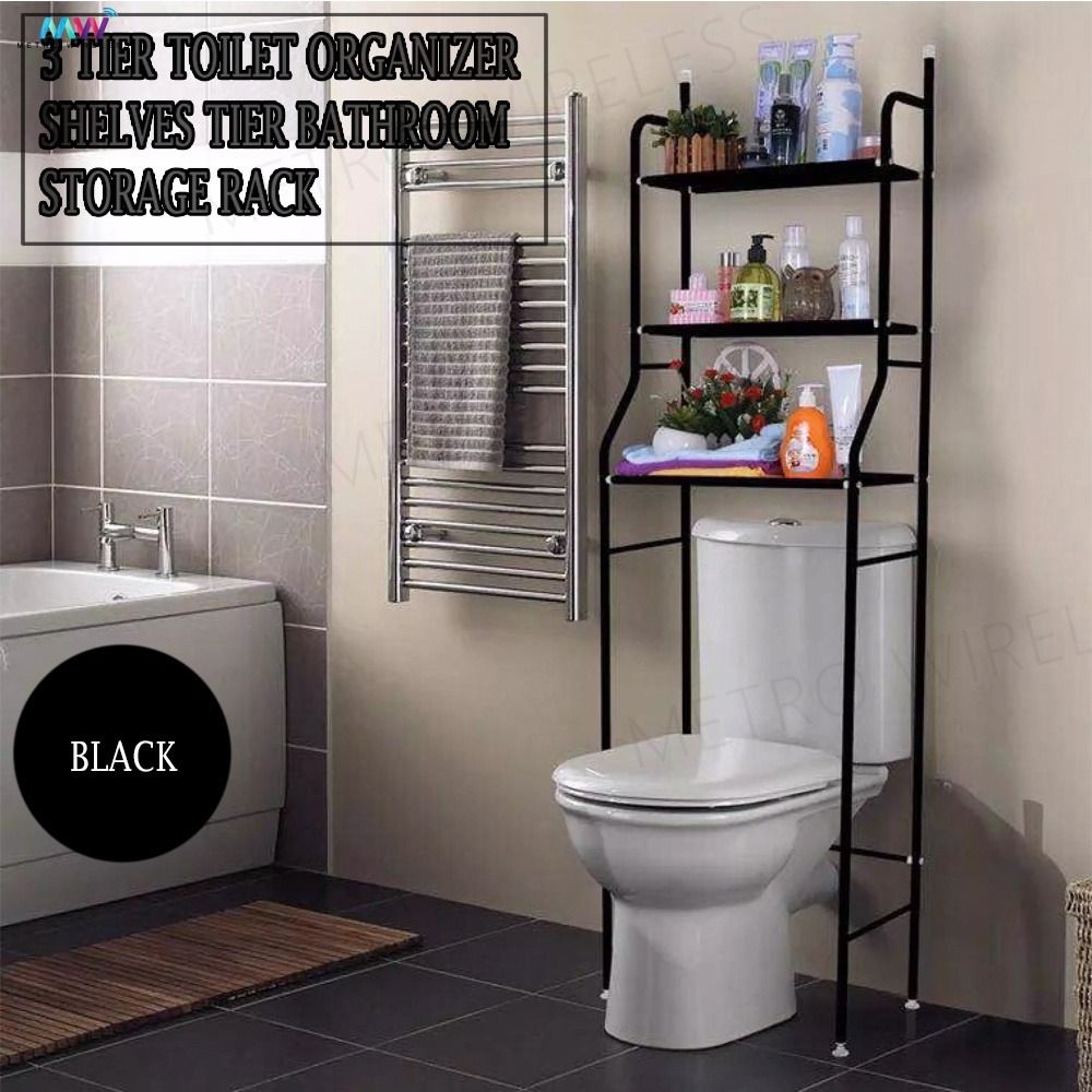 Storage 3 Tier Rack Organizer Bathroom Accessories Holder Toilet Home