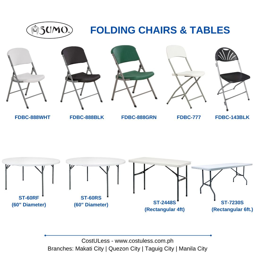 SUMO Folding Tables and Folding Chairs, Commercial Grade tables and