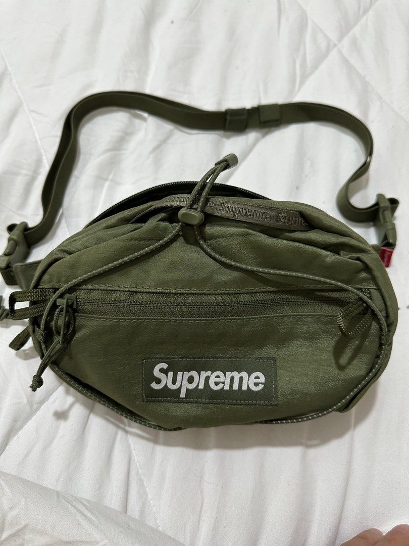 SUPREME WAIST BAG OLIVE BRAND NEW SS23, Men's Fashion, Bags, Sling Bags on  Carousell