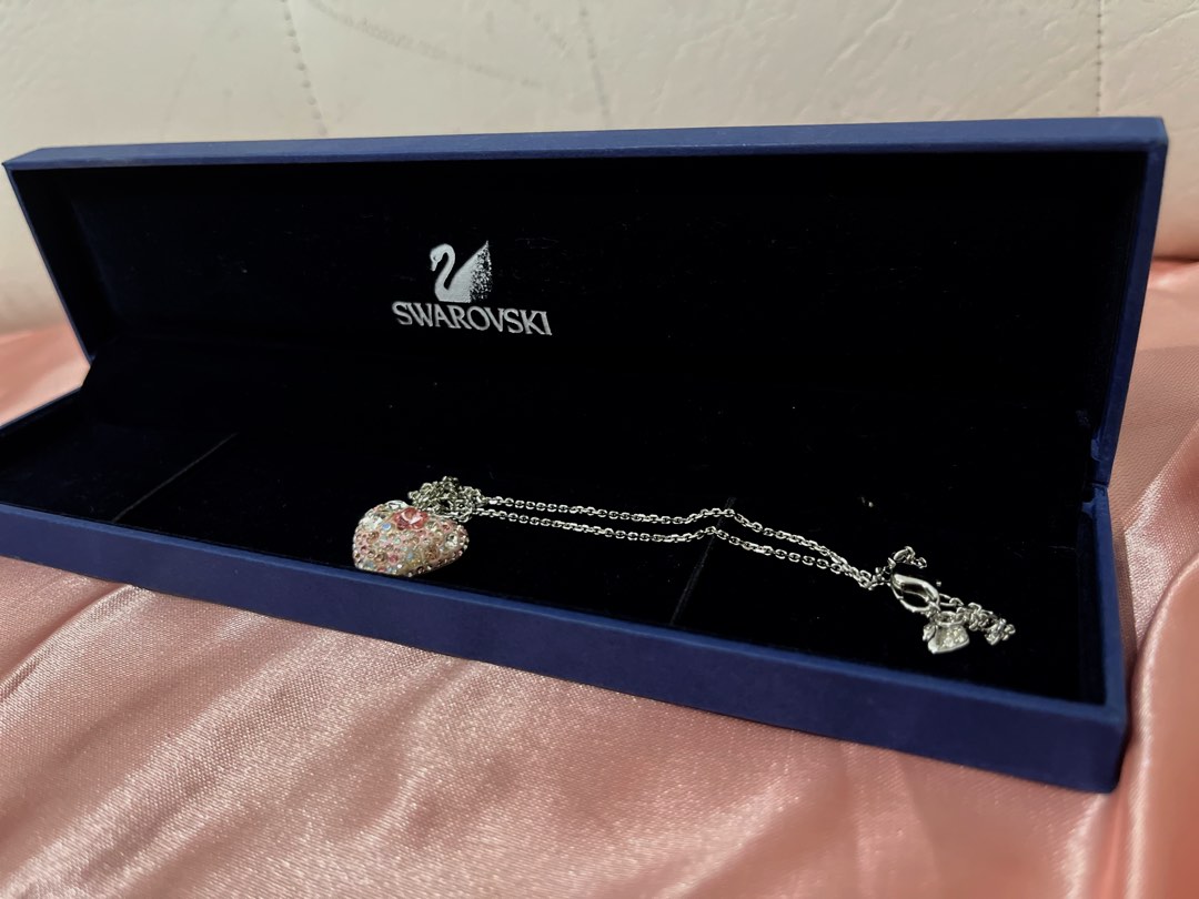 Swarovski Pink Heart Necklace Authentic/Original, Women's Fashion