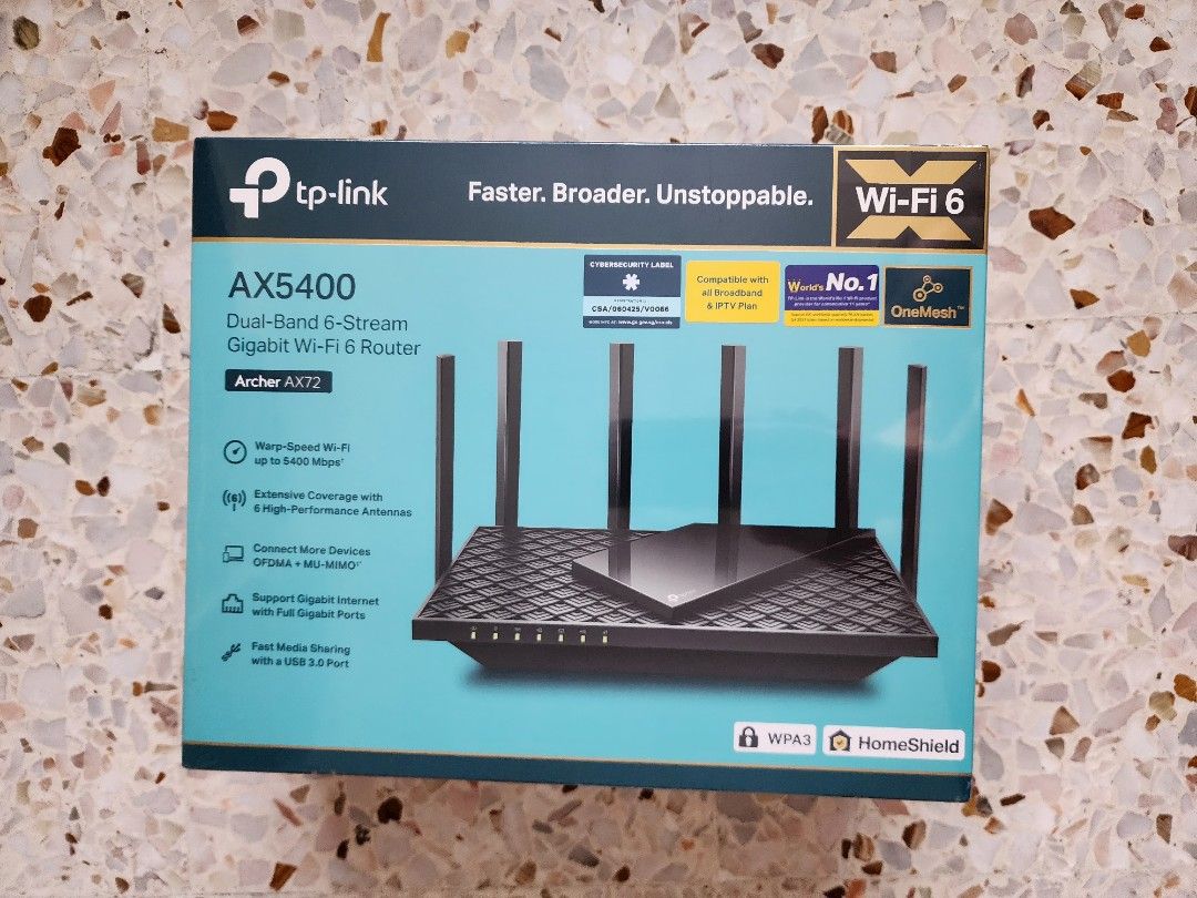 tp-link AX5400 Archer AX72 Wi-Fi 6 router, Computers & Tech, Parts ...