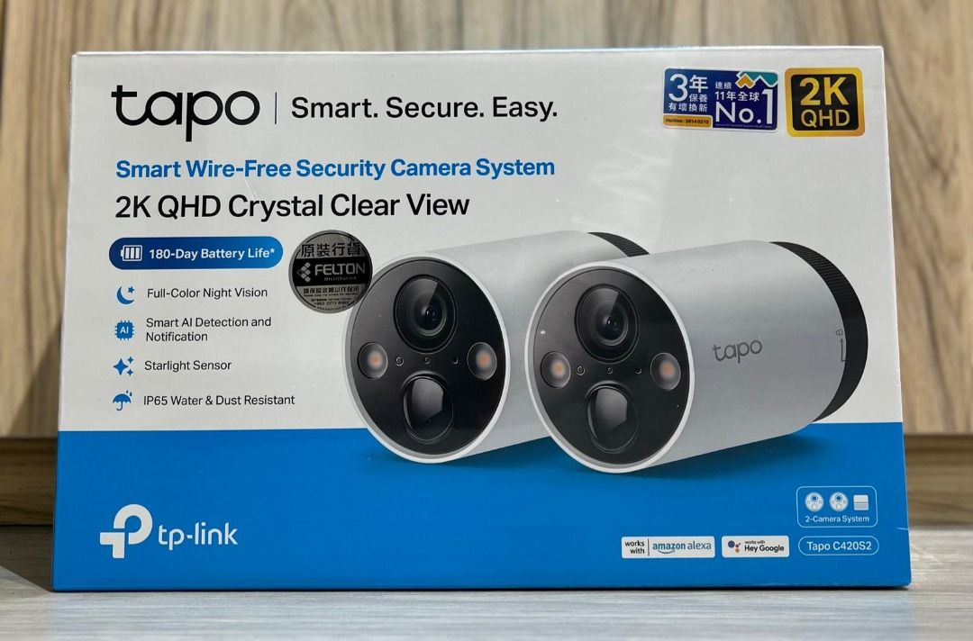 🔥全新行貨現貨🔥TP-LINK Tapo C420S2 新品1440P 室外Wi-Fi 電池攝影機