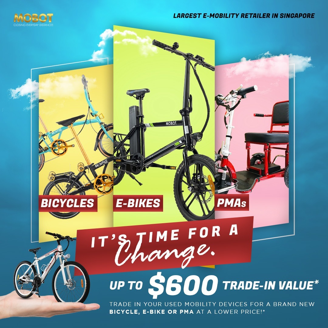 Trade in up to 600 Mobot Bicycle PMA Ebike Wheelchair